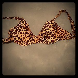 Leopard bikini top